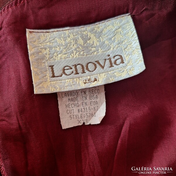 Amerikai bordó, hosszú, alkalmi ruha, Lenovia márka