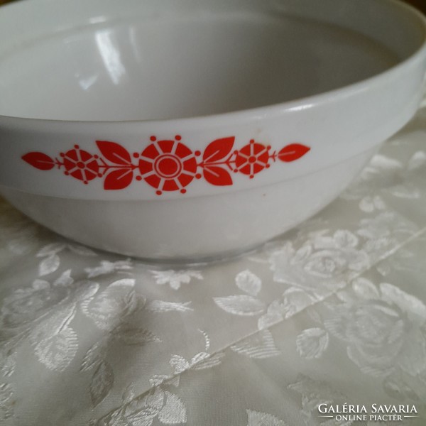 Alföldi red motif bowl