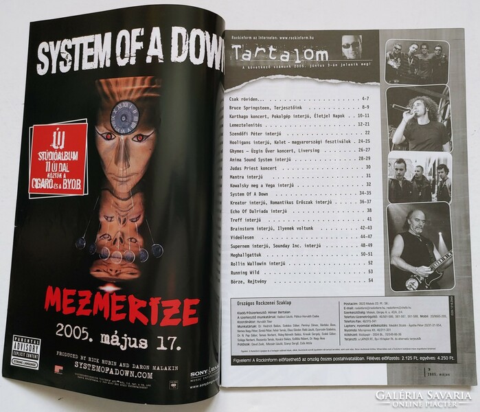 Rockinform magazin #130 2005 Springsteen System Down Kreator Anima Sound Judas Priest Hooligans Kowa