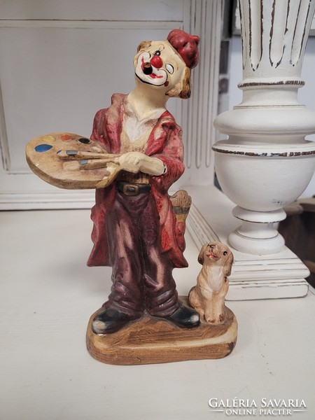 Antique art deco clown statue