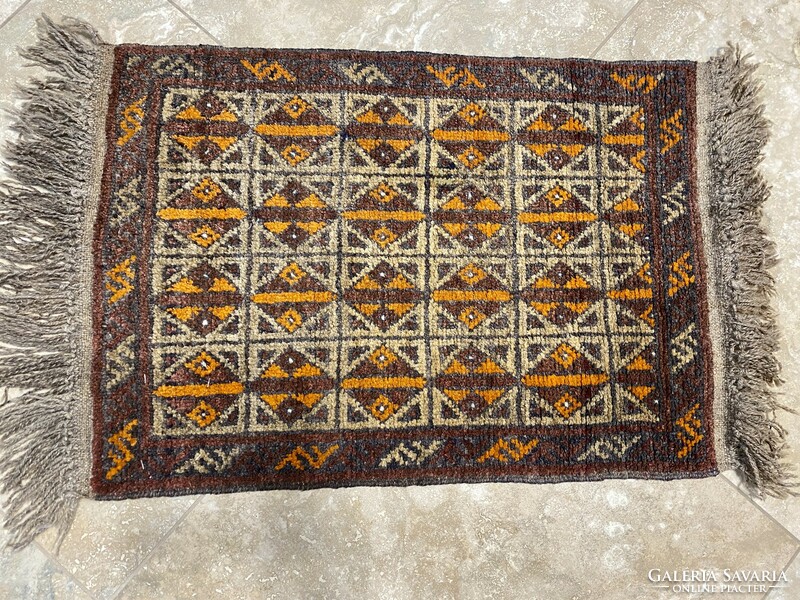 Afghan tribal carpet 74x47cm