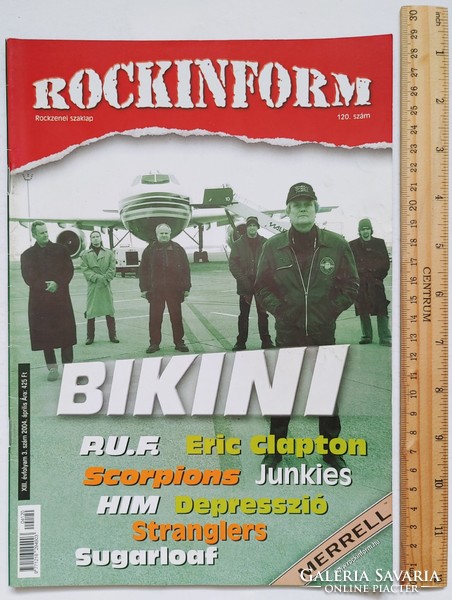 Rockinform magazin #120 2004 Bikini Clapton Scorpions PUF Stranglers SugarLoaf Depresszió Damageplan