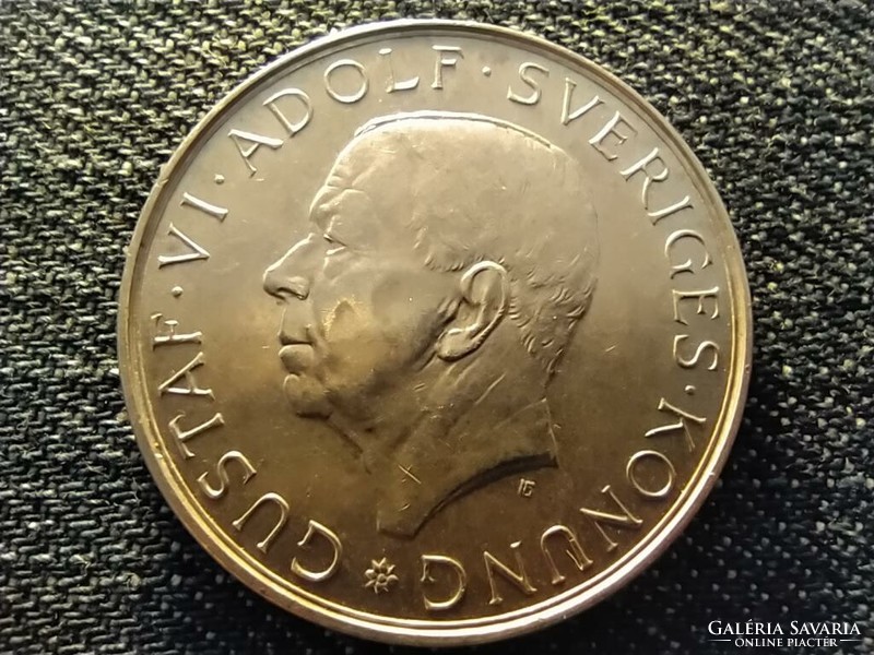 Svédország 90 éve született VI. Adolf Gusztáv .830 ezüst 10 Korona 1972 U (id21054)