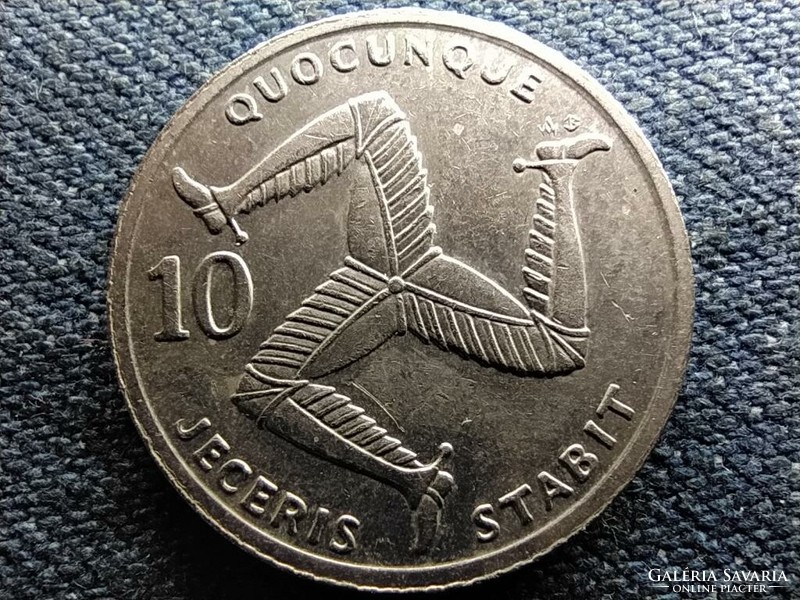 Man-sziget II. Erzsébet 10 penny 1992 PM (id66898)