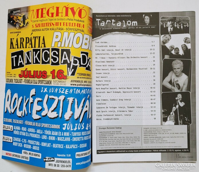 Rockinform magazin #131 2005 Anthrax Billy Idol Seal Dream Theater Barbaro Machine Mouse Knopfler