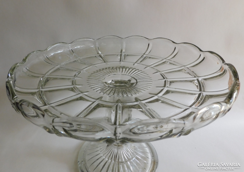 Antique glass bowl with base