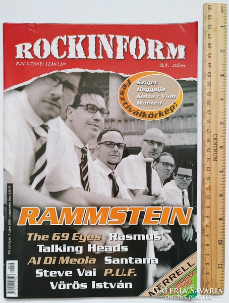 Rockinform magazin #124 2004 Rammstein Talking Heads Steve Vai 69 Eyes Santana Wackor PUF Uriah Heep