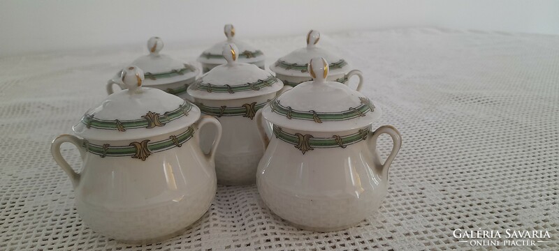 6 limoges sauce holders with lids