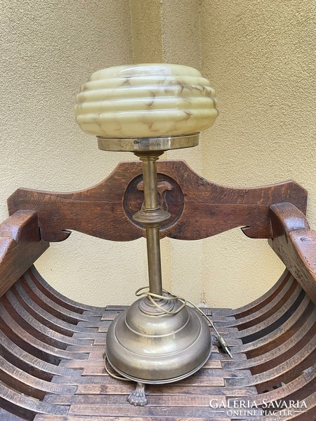 Beautiful large artdeco copper table lamp