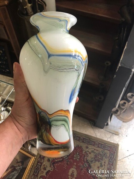 Murano glass vase, height 24 cm, flawless work