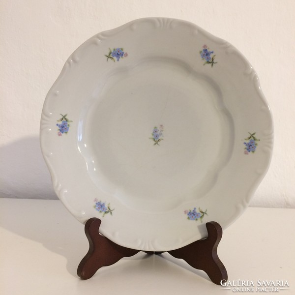 Zsolnay forget-me-not - floral porcelain plate 24 cm