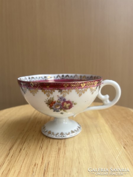 Alt wien antique German gilded scene porcelain tea cup a48