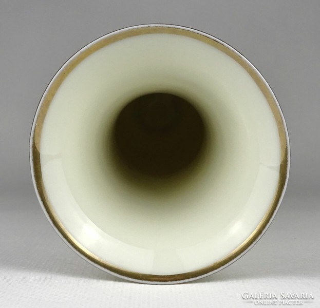 1N364 Nagyméretű aranyozott vajszínű Rosenthal porcelán váza szálváza 30.5 cm