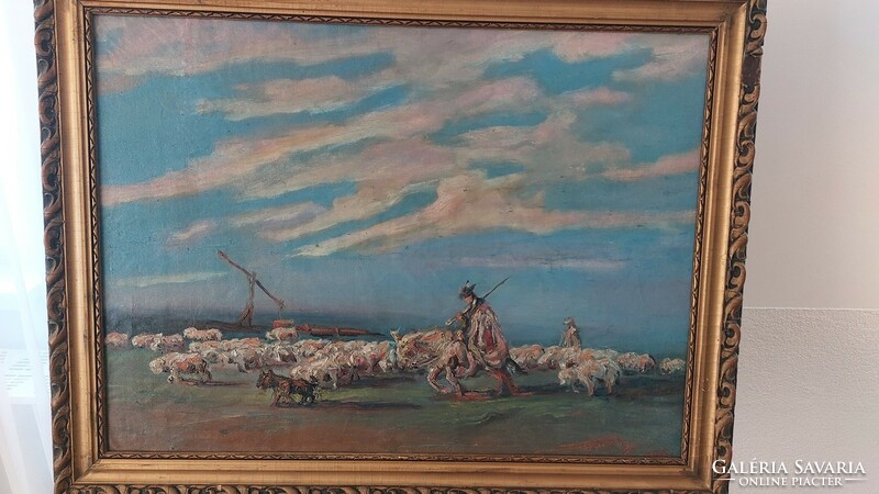 (K) Szepes György painting 82x64 cm with frame