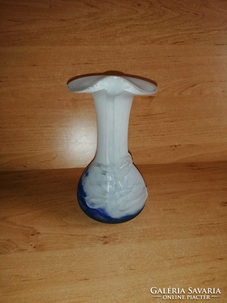 Muranoi üveg kála váza - 17 cm magas   (26/d)
