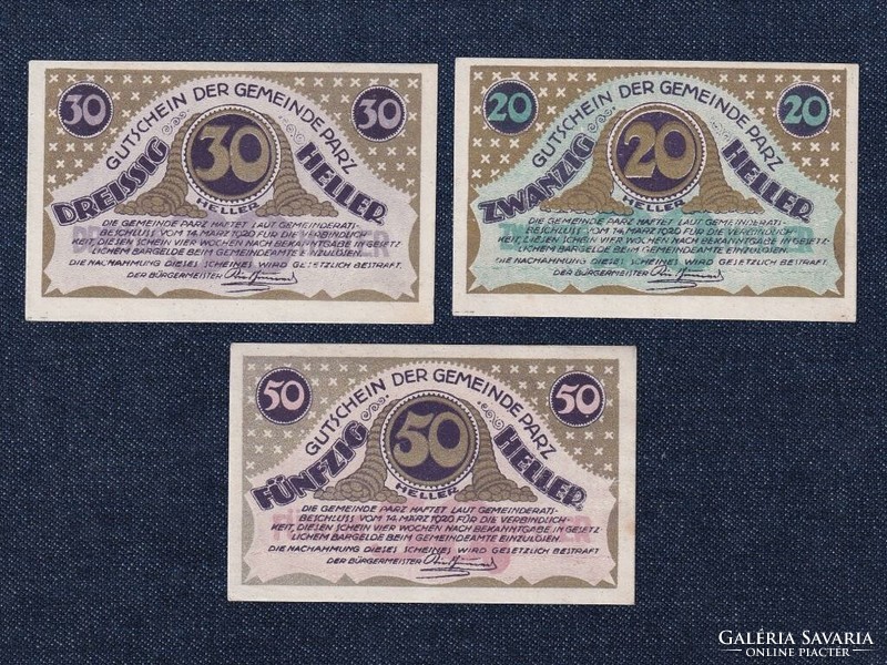 Ausztria 3 darabos szükségpénz szett 1920 (id77695)
