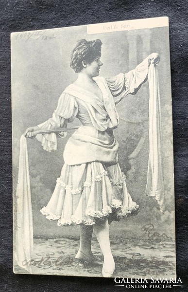 Zsza Fedák Sári prima donna actress symphonic artist Erdeti period photo sheet 1902