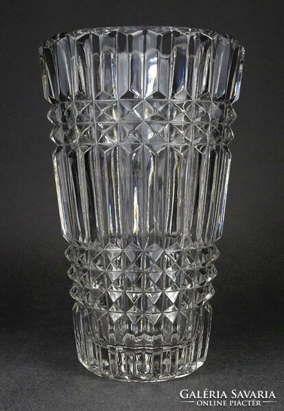 1N501 ribbed glass vase flower vase 20 cm