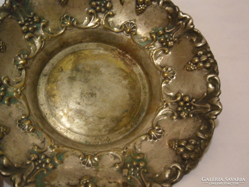 Old metal bowl serving