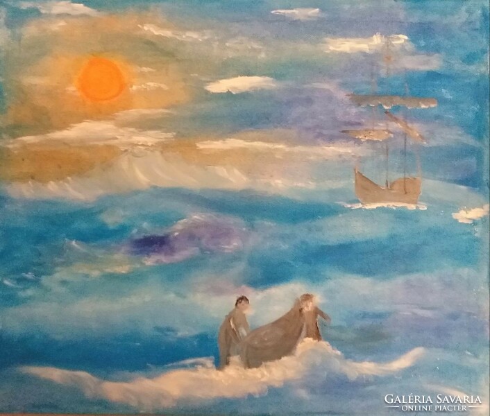 A tengerpart felé című festmény