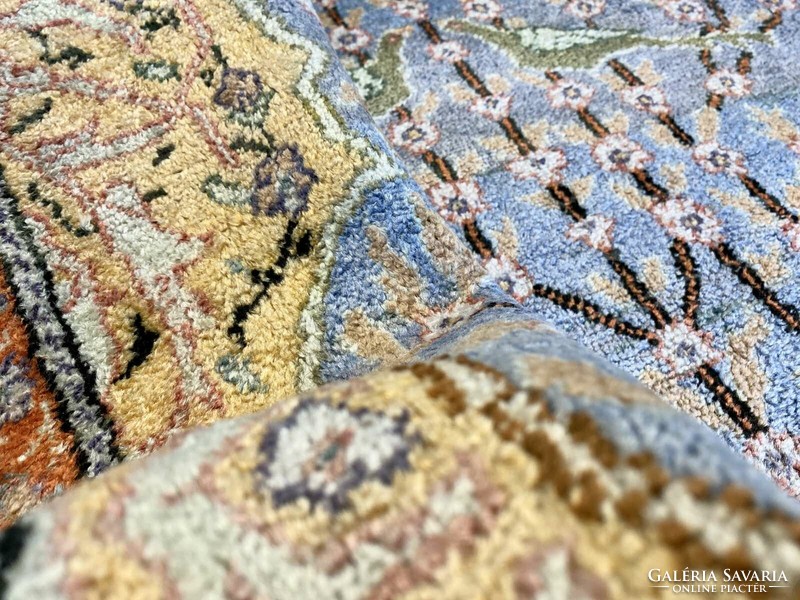 Kayseri 100% silk bird-tree of life carpet 185x120 cm