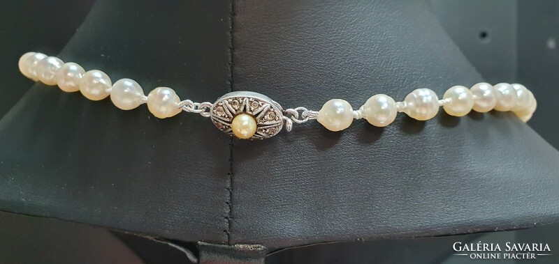 Antique baroque akoya pearl string.
