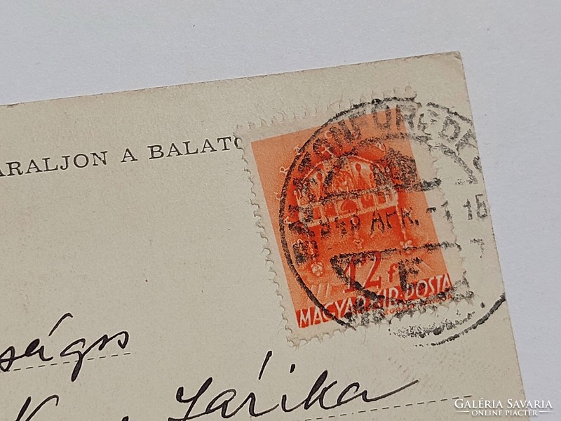 Régi képeslap 1943 Balaton