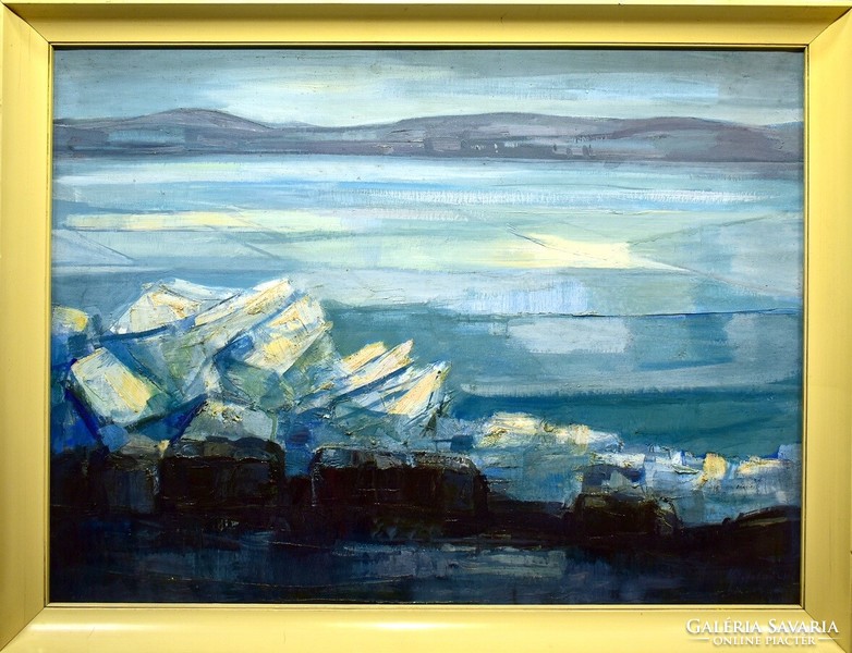 Otto Vágfalvi (1925-2015): ice sheets (on the Balaton)
