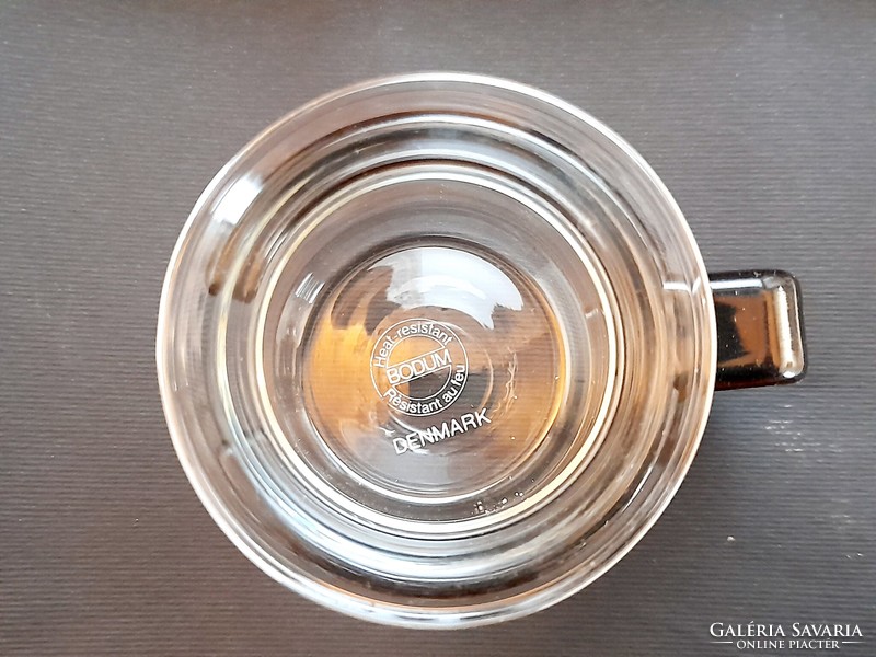 Jénai hőálló üveg poharak és kiöntő, különbözőek, 4db egyben