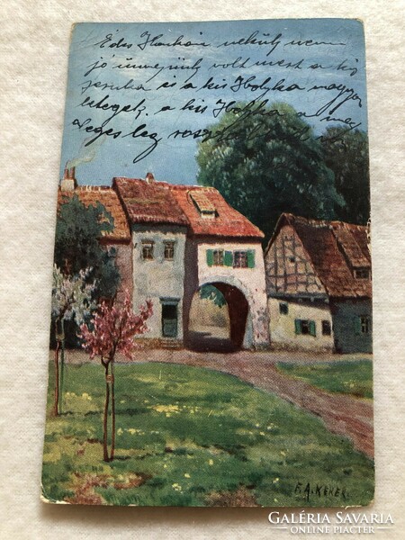 Antik, régi képeslap                         -6.