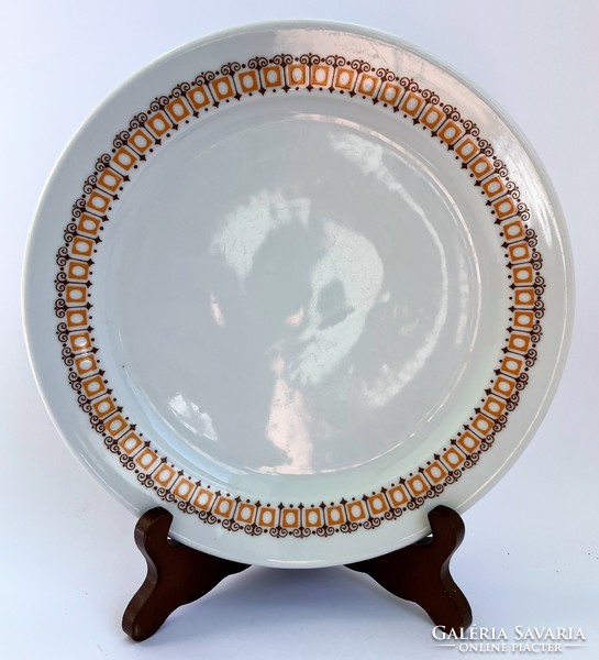 2 Lowland terracotta - brown porcelain flat plates 24 cm