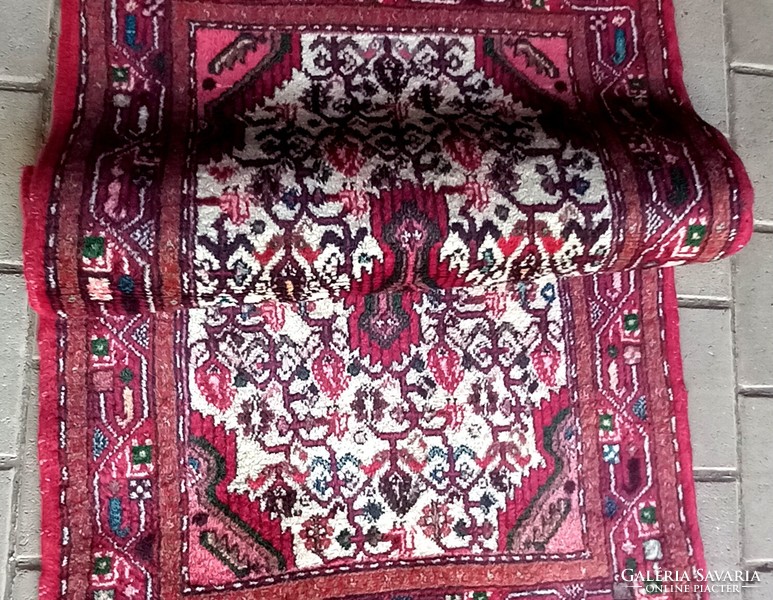 Hand-knotted Iranian afshar rug is negotiable