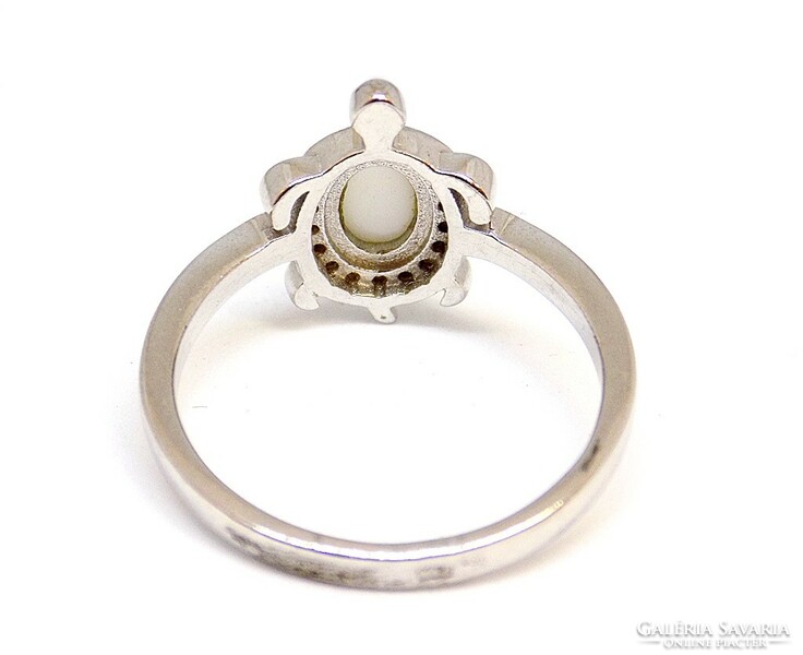 Köves ezüst teknősbékás gyűrű (ZAL-Ag107632)