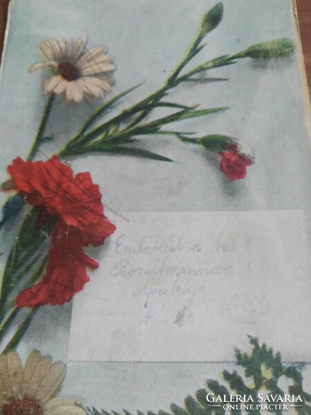 Antique floral postcard, streifzug des k.U.K. 4 with Korp stamp, 1918
