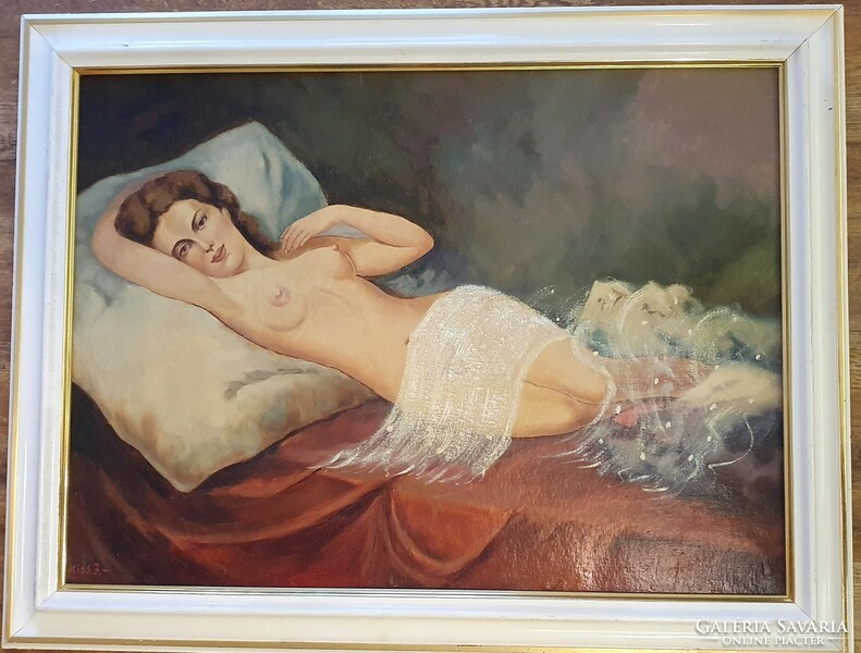 Large female nude oil painting for sale at a deeply discounted price!