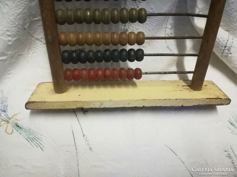 Old wooden ball calculator
