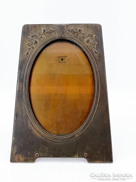 Antique ges, gesch art nouveau copper photo holder, 20 cm
