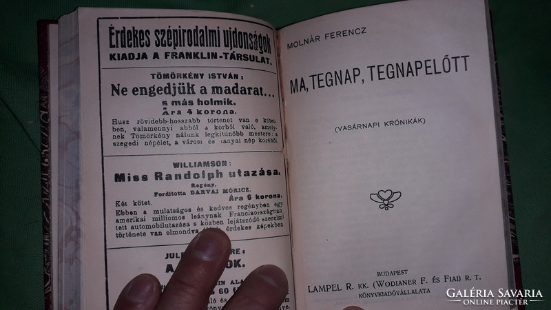 1911. Lampel - Hungarian library 637 - 642. Number includes 6 antique books as shown in the pictures