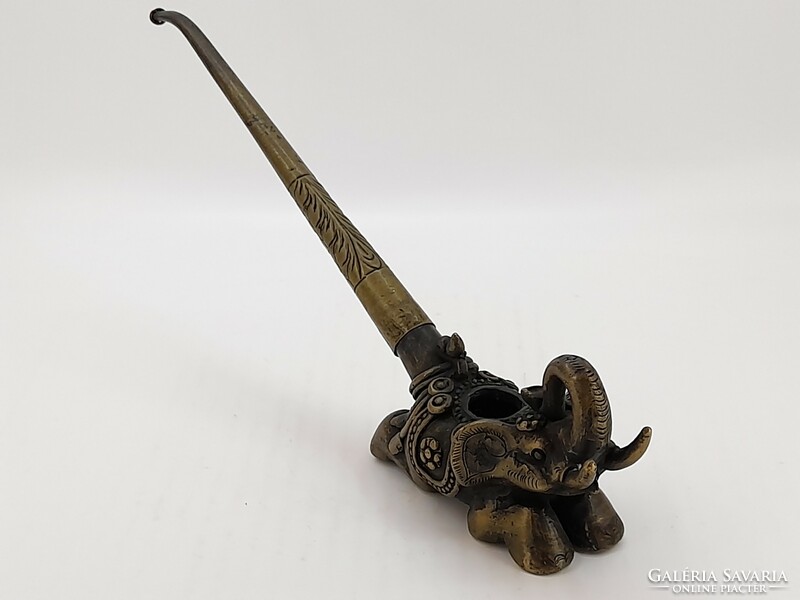 Old Far Eastern opium pipe in the shape of an elephant