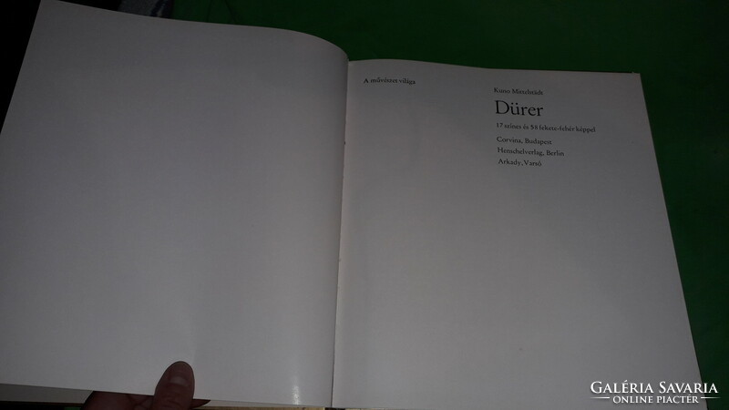 1979 Kuno Mittelstadt:Dürer képes művészeti album könyv a képek szerint CORVINA