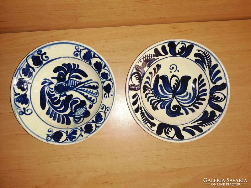 Korondi ceramic wall plate with blue pattern in a pair - dia. 20 cm (25/d)
