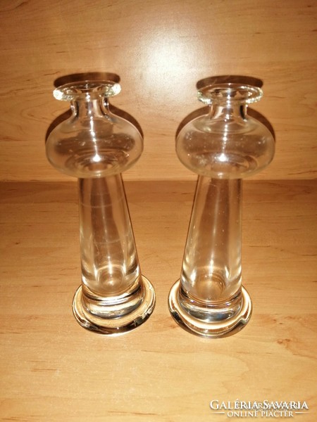 2 db üveg váza egyben - 16 cm (8/K)