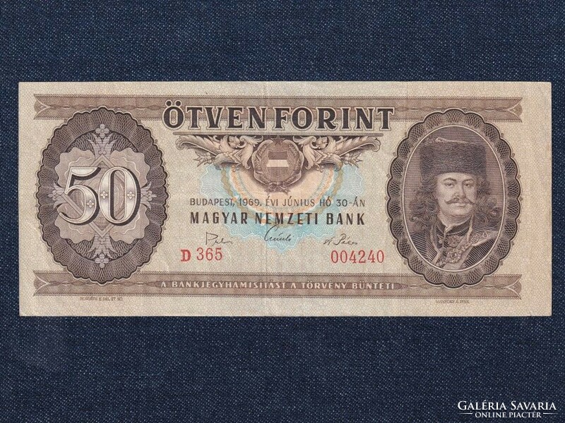 Népköztársaság (1949-1989) 50 Forint bankjegy 1969 RITKÁBB (id63515)