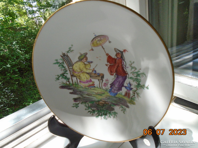Henneberg GDR bowl with a hand-painted china pattern from Dresden