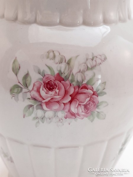 Pink porcelain water jug from Kispest