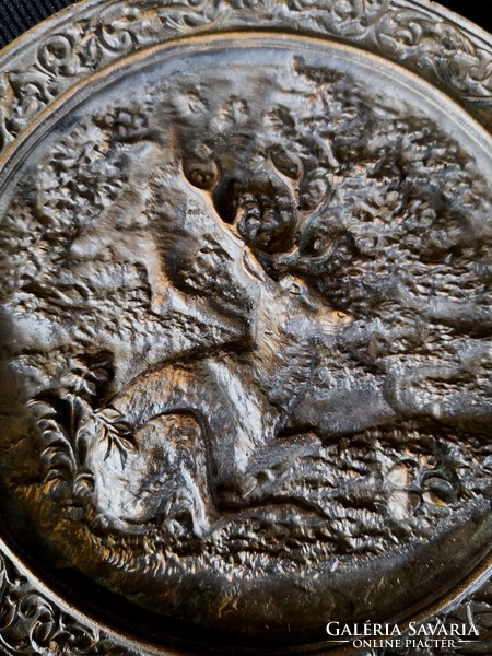 Dt/283 – bronze wall relief with a hunting theme