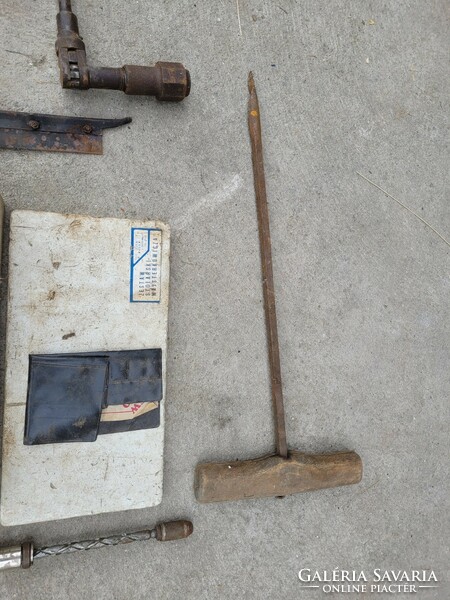 Old carpentry tools in one