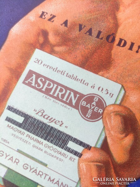 Régi Bayer Aspirin reklám plakát