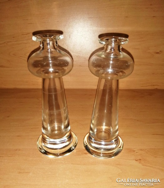 2 db üveg váza egyben - 16 cm (8/K)