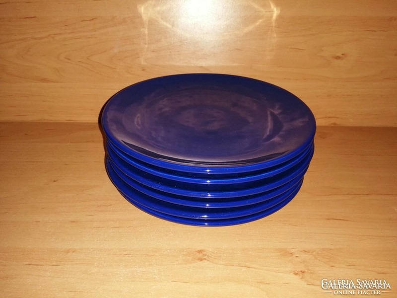 Kék színű porcelán kistányér készlet 6 db egyben 20 cm (2p)